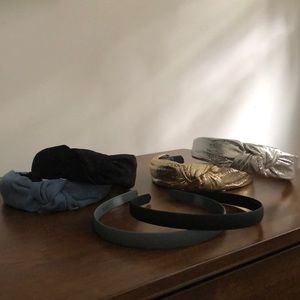 SIX HEADBANDS (FABRIC PLASTIC METALLIC)